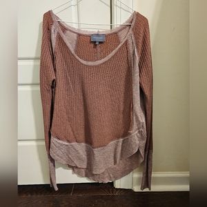 Hudson grey mauve waffle tunic size S